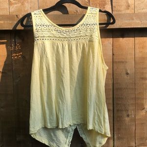 Yellow sleeveless top